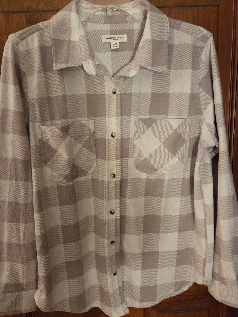 BeachLunchLounge, Flannel, Button-up Shirt, Size M